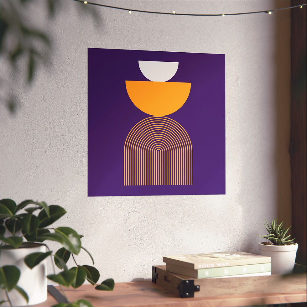 Thumbnail: Modern Geometric 24 Matte Poster - Los Angeles Lakers - Alt