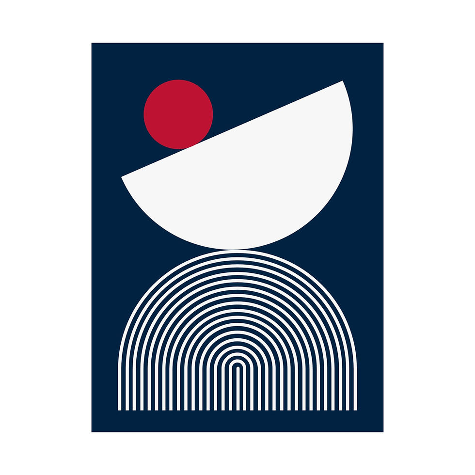 Thumbnail: Modern Geometric 26 Matte Poster - New England Patriots - Away