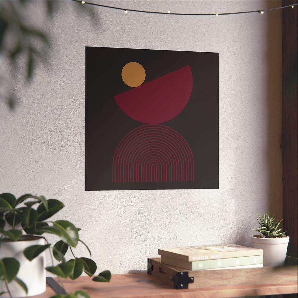 Thumbnail: Modern Geometric 26 Matte Poster - Cleveland Cavilers - Alt