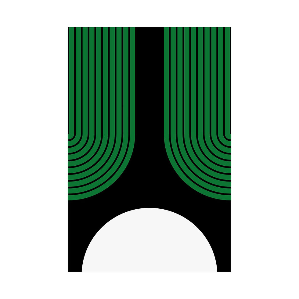 Thumbnail: Modern Geometric 11 Matte Poster - Boston Celtics - Alt