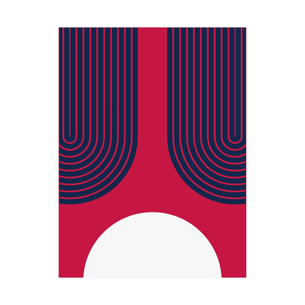 Thumbnail: Modern Geometric 11 Matte Poster - Atlanta Braves - Alt