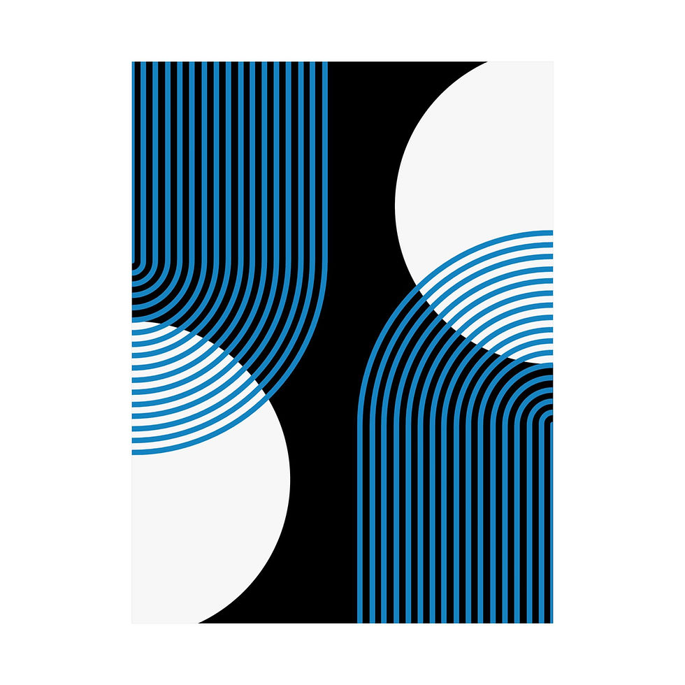 Thumbnail: Geometric 25 Matte Poster - Carolina Panthers - Away