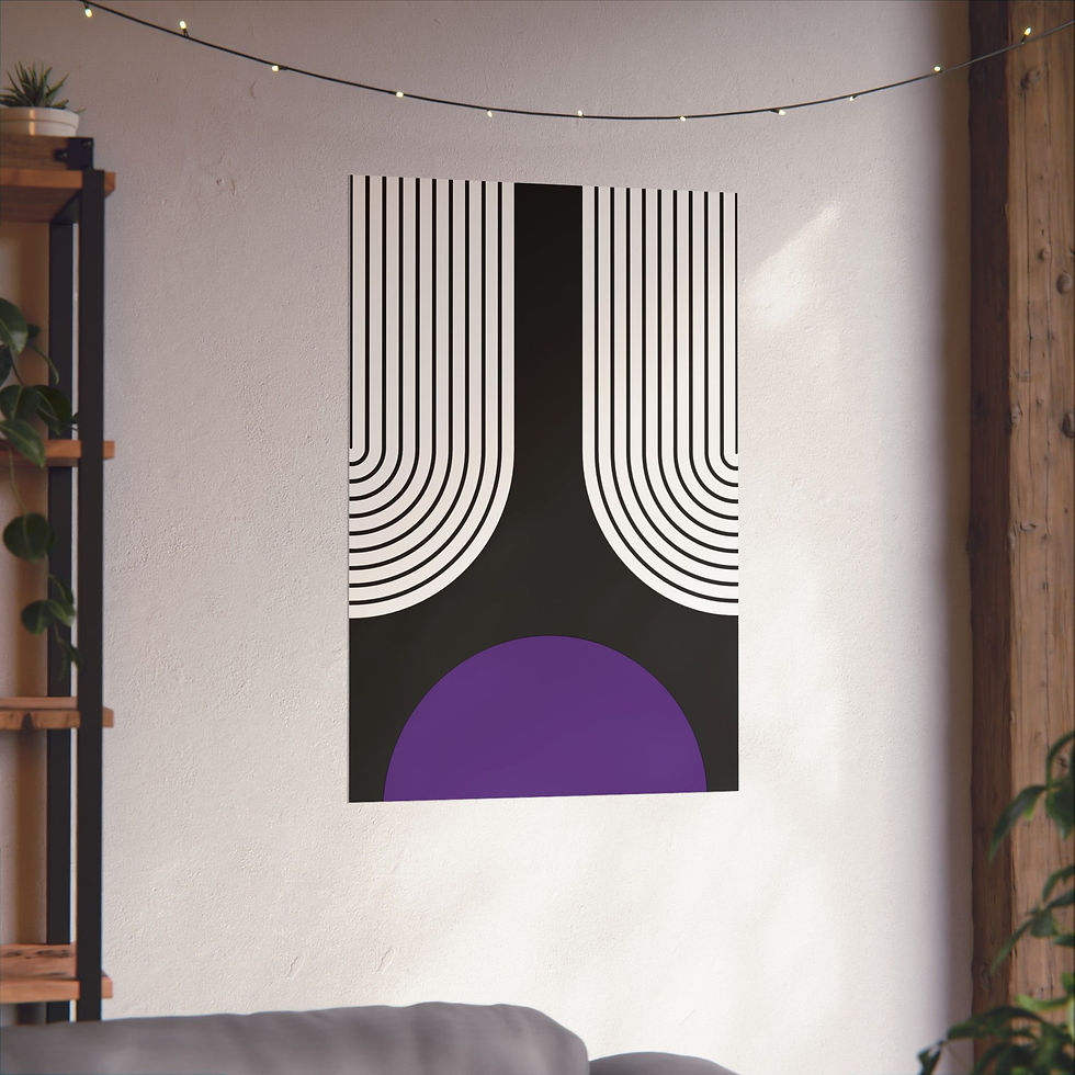Thumbnail: Geometric 11 Matte Poster - Sacramento Kings - Away