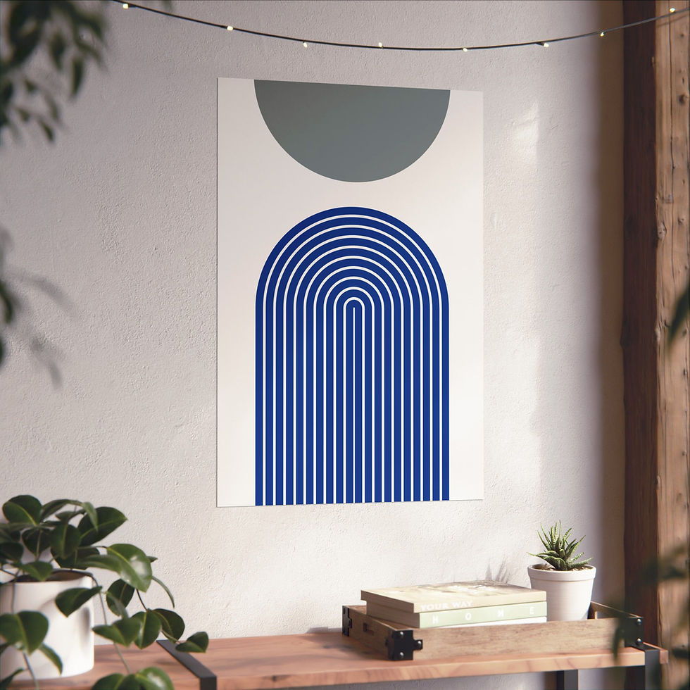 Thumbnail: Modern Geometric 09 Matte Poster - Dallas Cowboys - Home