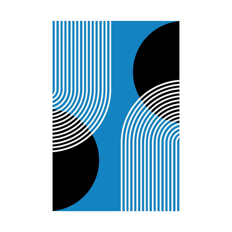 Thumbnail: Geometric 25 Matte Poster - Carolina Panthers - Alt