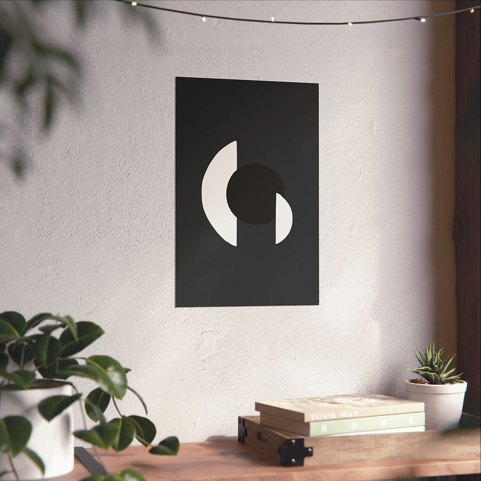 Thumbnail: Modern Geometric 30 Matte Poster - Brooklyn Nets - Away