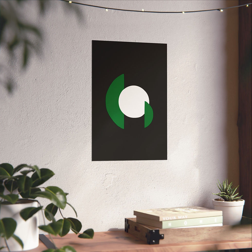 Thumbnail: Modern Geometric 30 Matte Poster - Boston Celtics - Away