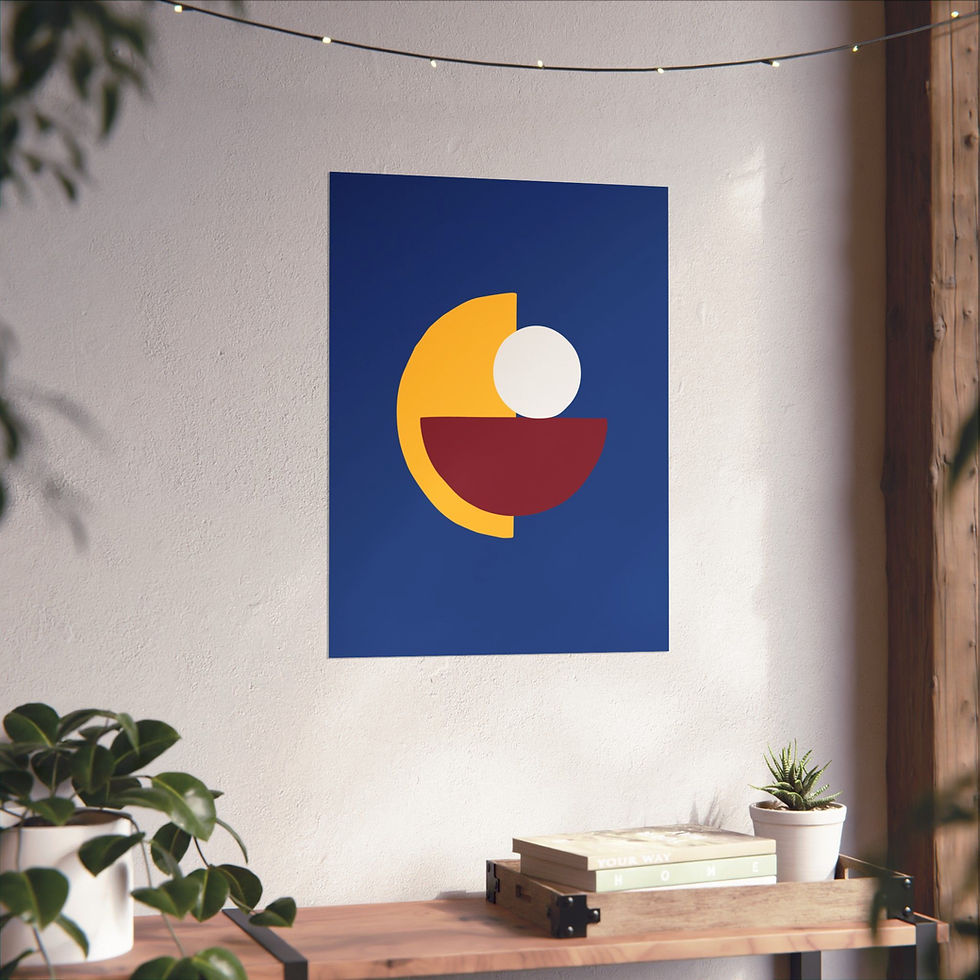Thumbnail: Modern Geometric 31 Matte Poster - Denver Nuggets - Alt