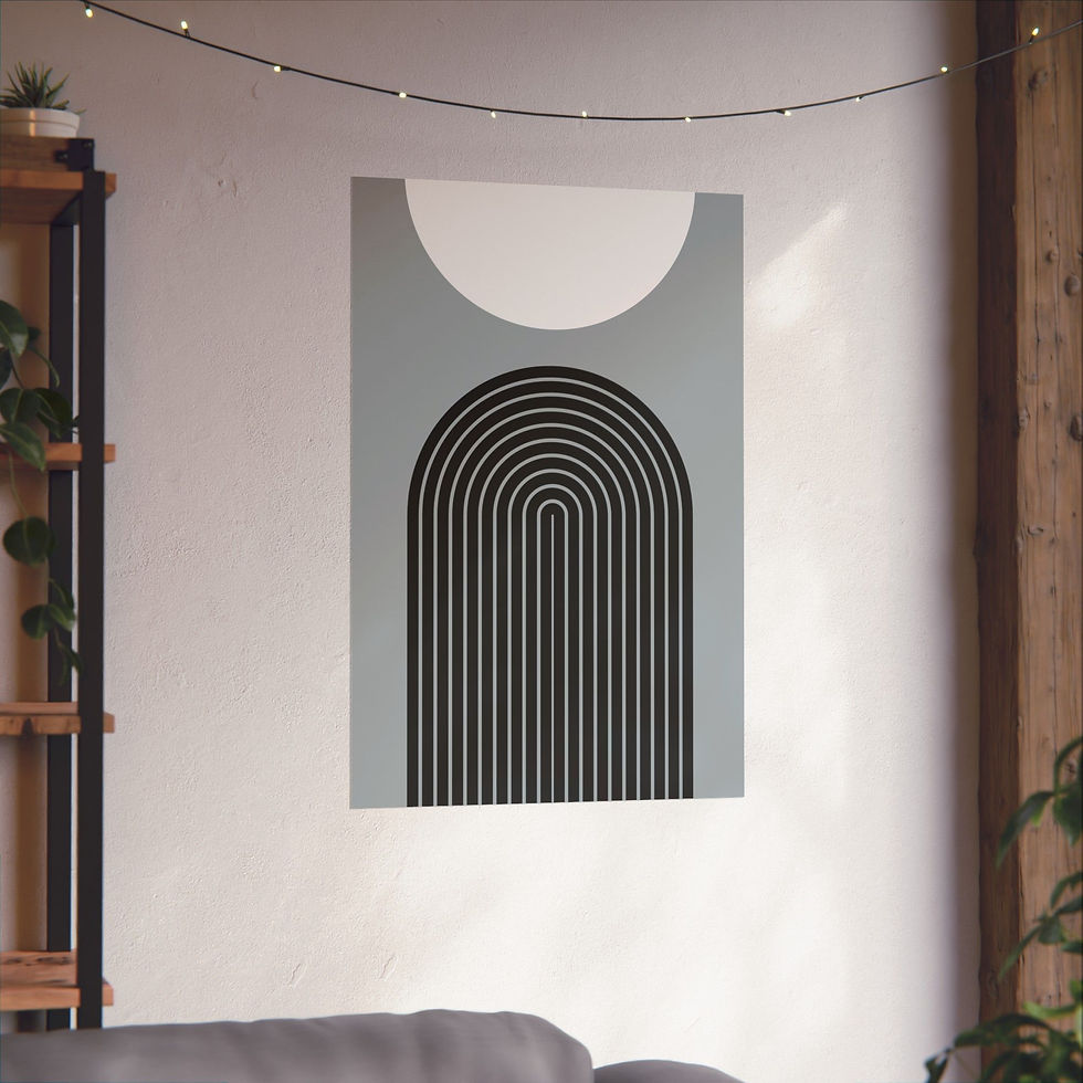 Thumbnail: Modern Geometric 09 Matte Poster - Las Vegas Raiders - Alt