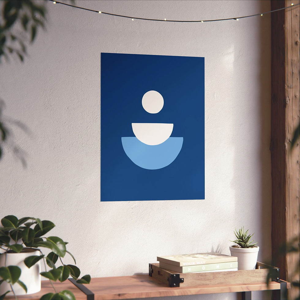 Thumbnail: Modern Geometric 28 Matte Poster - Kansas City Royals - Away