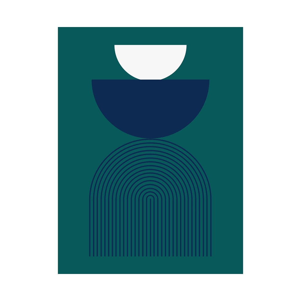 Thumbnail: Modern Geometric 24 Matte Poster - Seattle Mariners - Alt
