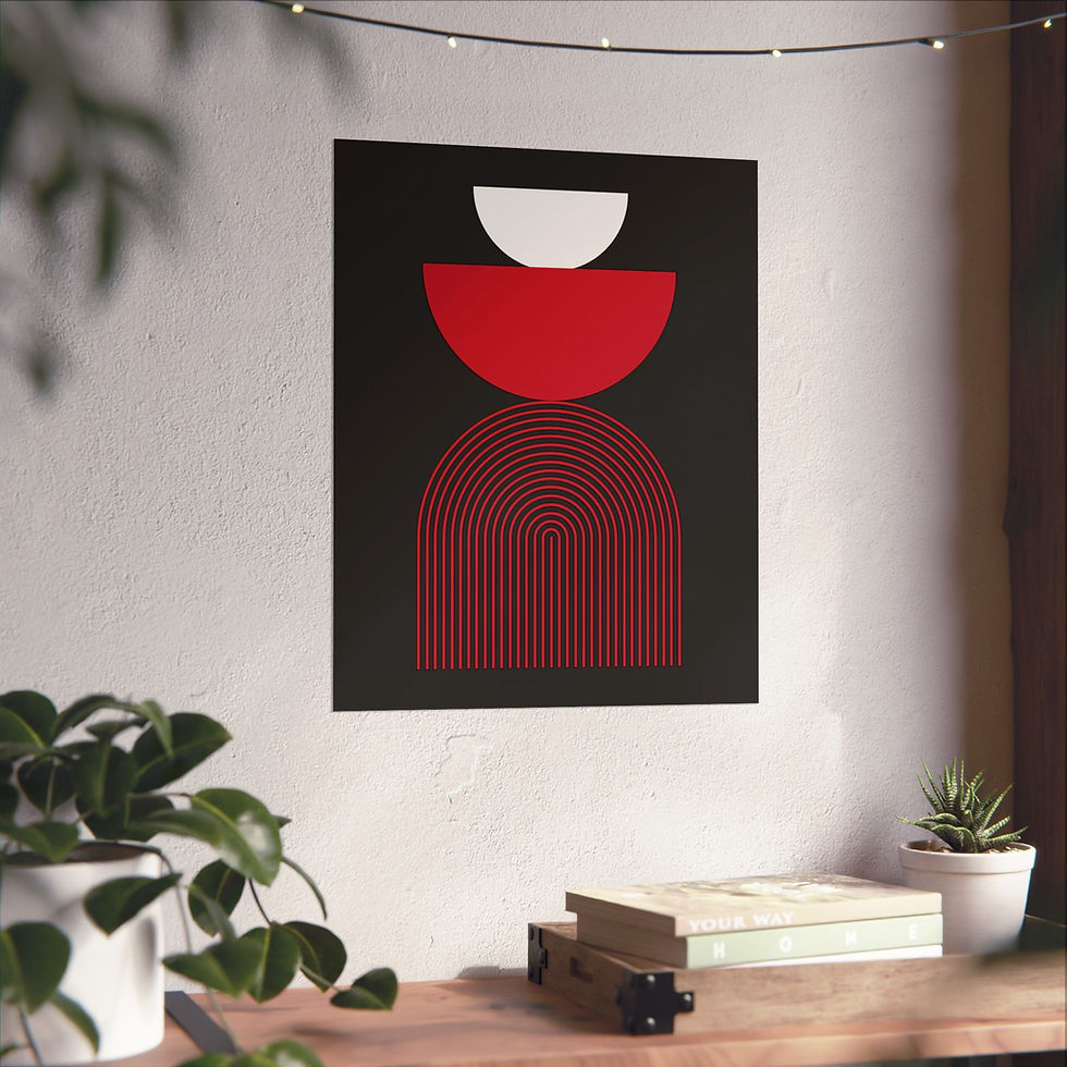 Thumbnail: Modern Geometric 24 Matte Poster - Atlanta Hawks - Alt