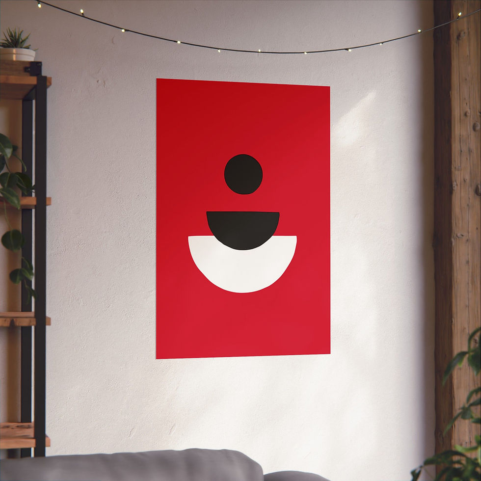 Thumbnail: Geometric 28 Matte Poster - Portland Trailblazers - Alt