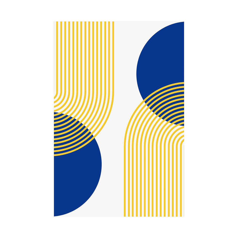 Thumbnail: Modern Geometric 25 Matte Poster - Los Angeles Rams - Home