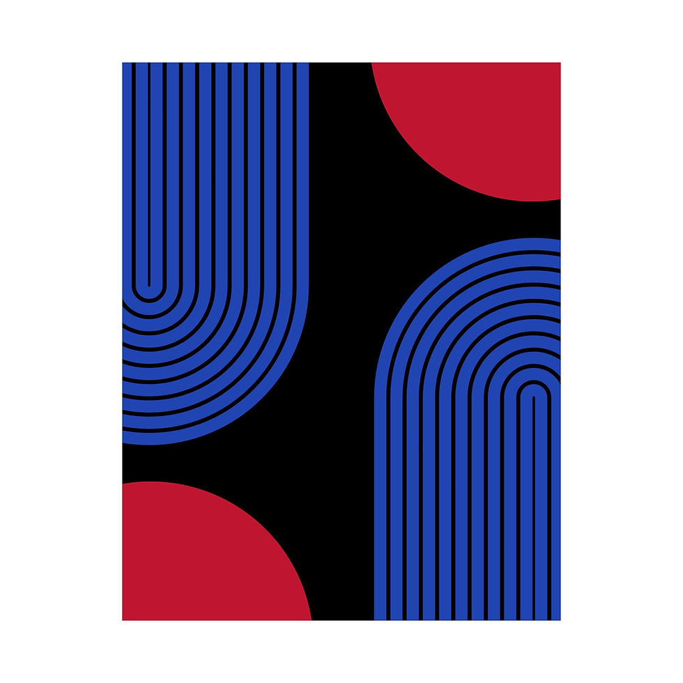 Geometric 10 Matte Poster - Detroit Pistons - Alt