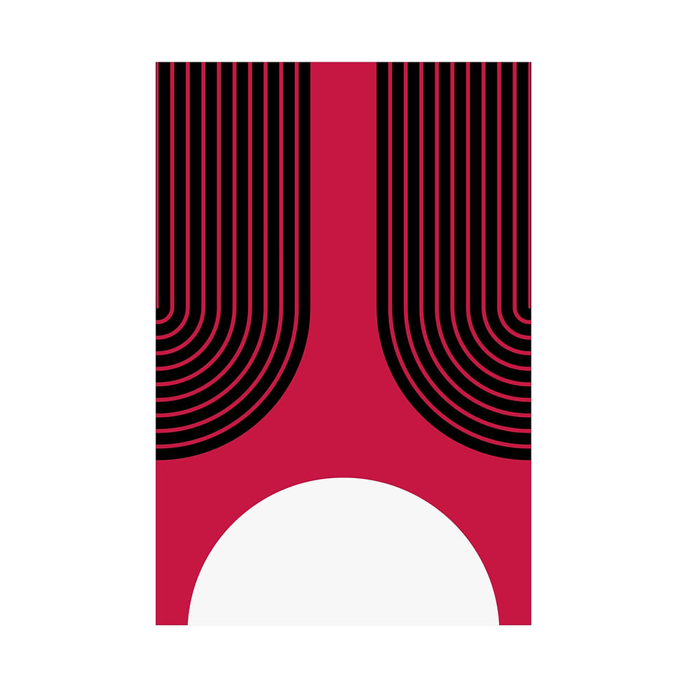 Thumbnail: Geometric 11 Matte Poster -Toronto Raptors - Away