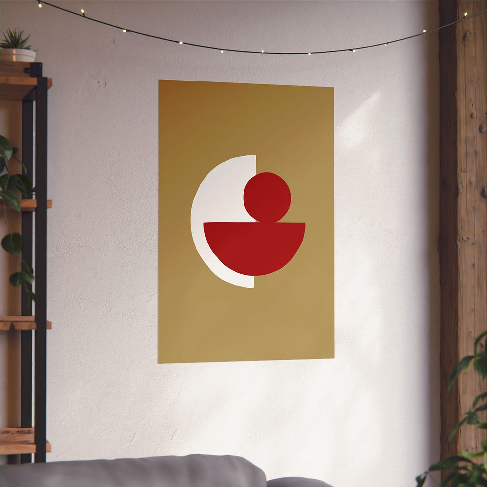 Thumbnail: Modern Geometric - 31 - Matte Poster - San Francisco 49ers - Alt