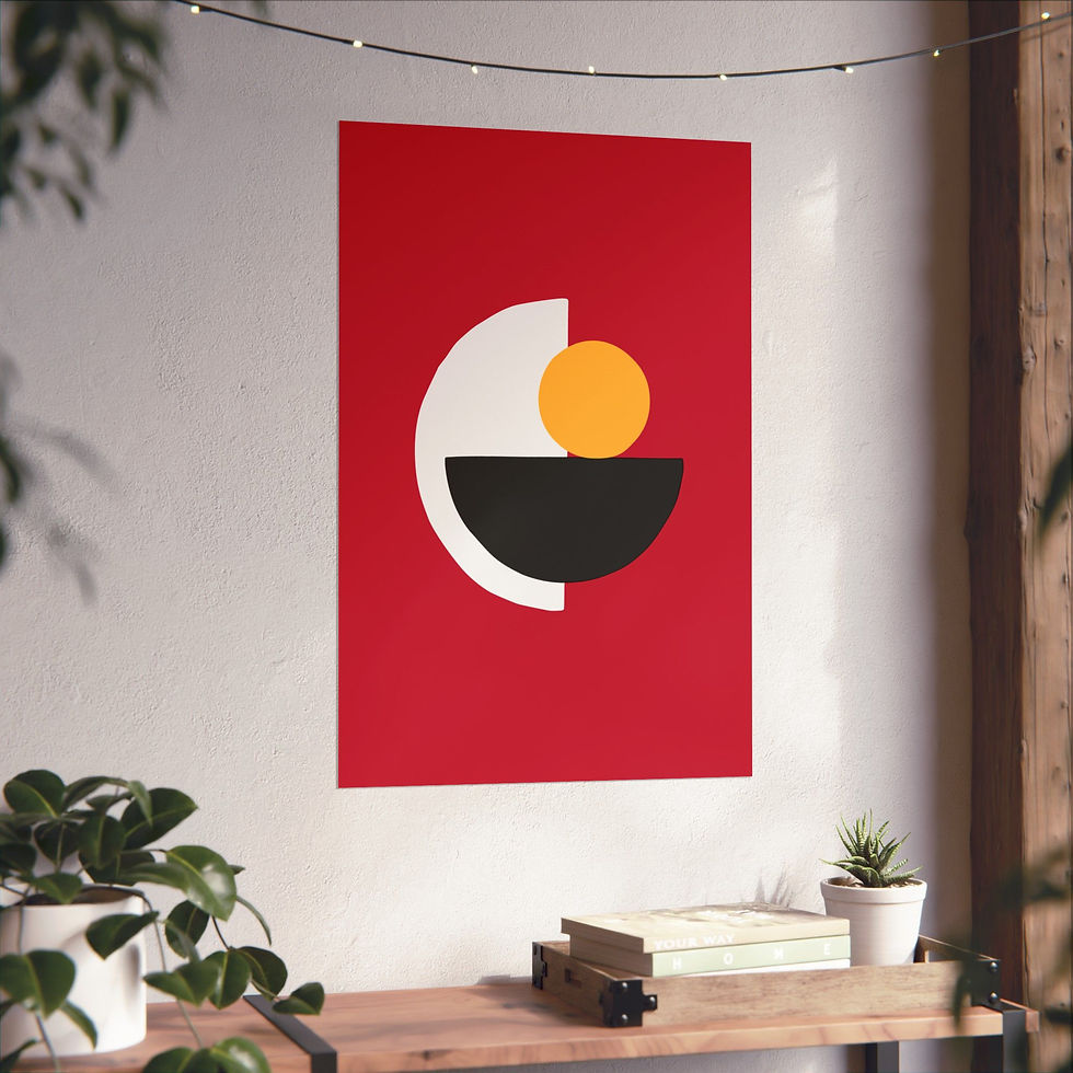 Thumbnail: Modern Geometric 31 Matte Poster - Atlanta Hawks - Away
