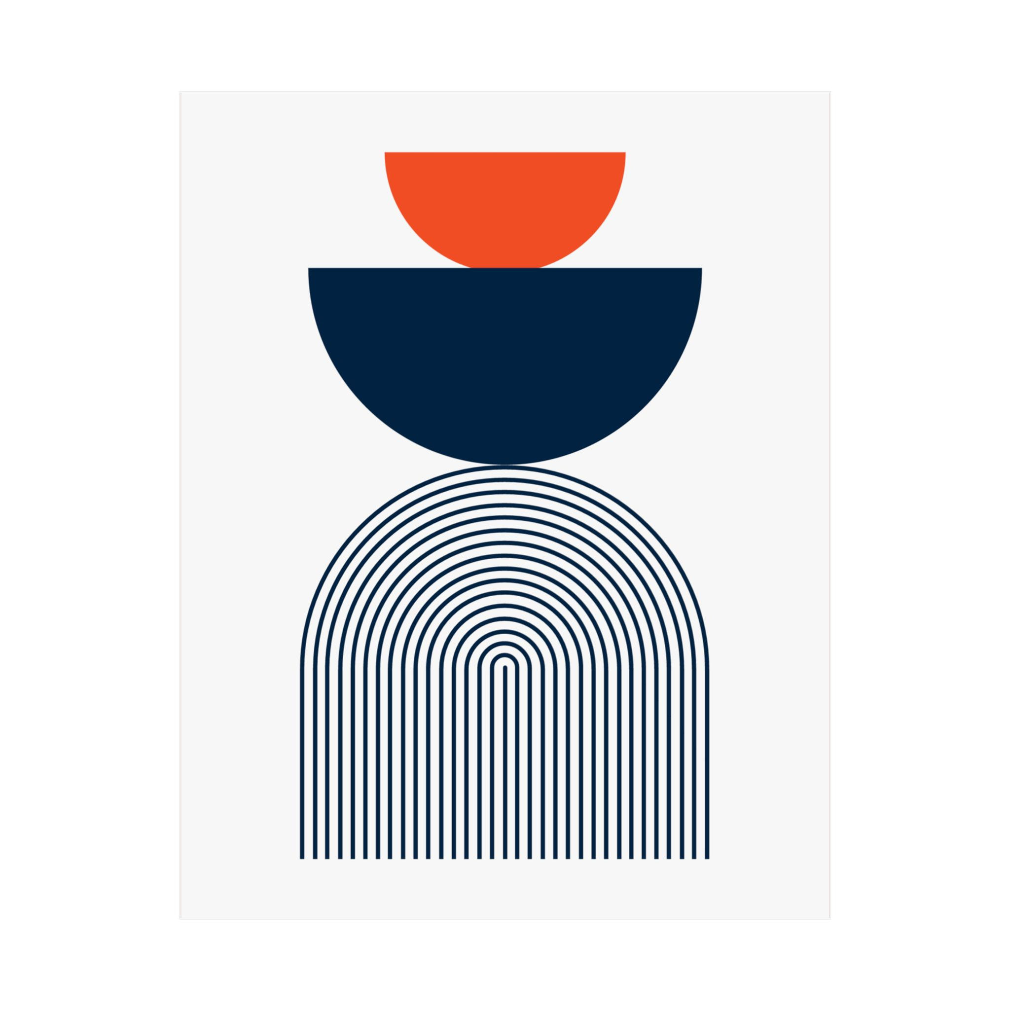 Modern Geometric 24 Matte Poster - Denver Broncos - Home