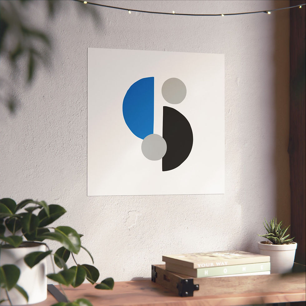 Thumbnail: Geometric 29 Matte Poster - Carolina Panthers - Home