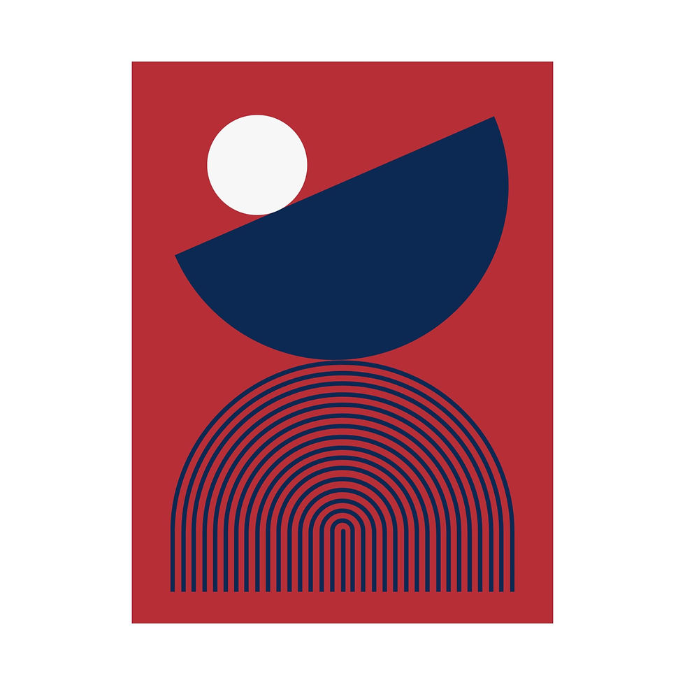 Thumbnail: Modern Geometric 26 Matte Poster - Boston Red Sox - Away
