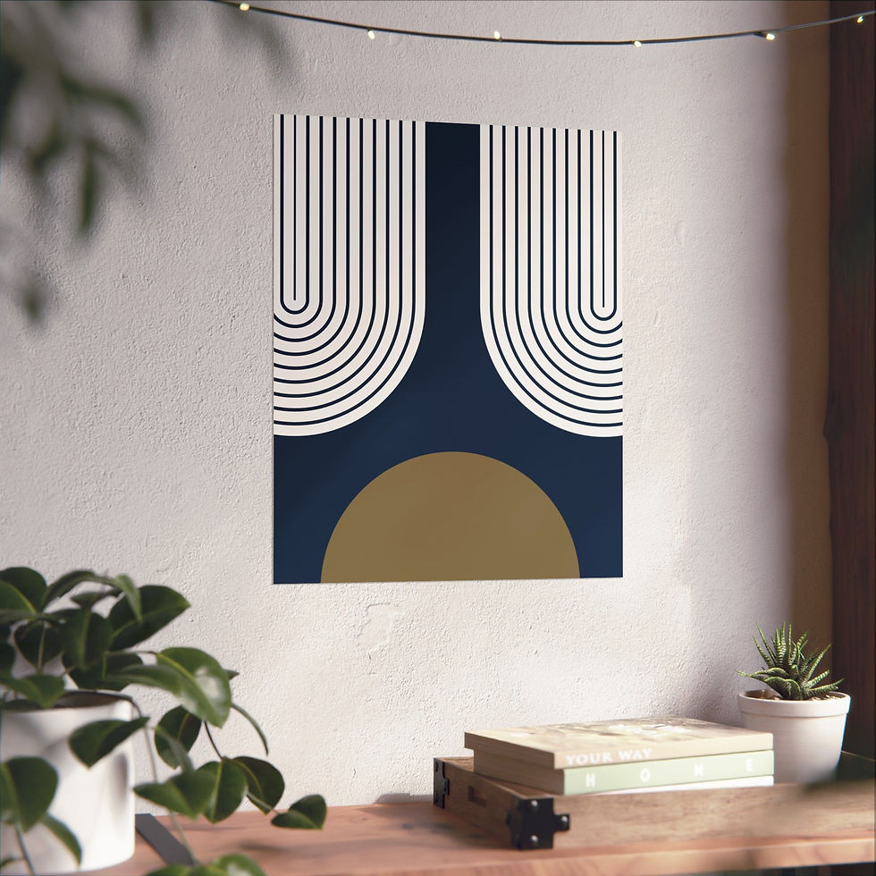 Thumbnail: Geometric 11 Matte Poster - New Orleans Pelicans - Away