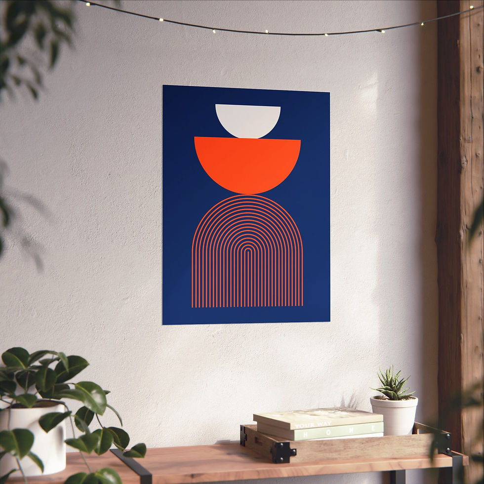 Thumbnail: Modern Geometric 24 Matte Poster - New York Mets - Away
