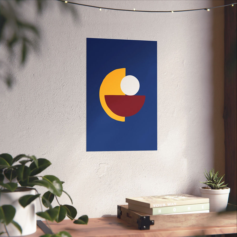 Thumbnail: Modern Geometric 31 Matte Poster - Denver Nuggets - Alt