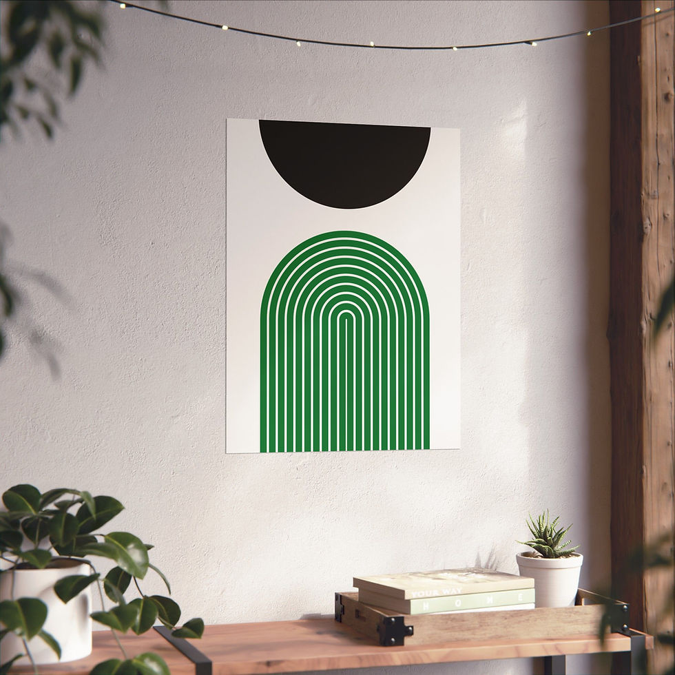 Thumbnail: Modern Geometric 9 Matte Poster - Boston Celtics - Home