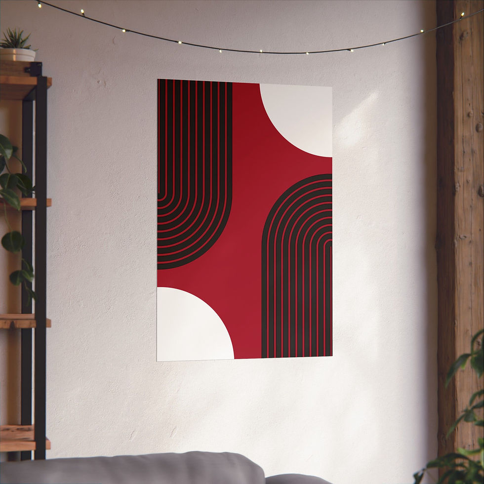 Thumbnail: Geometric 10 Matte Poster - Arizona Diamondbacks - Alt