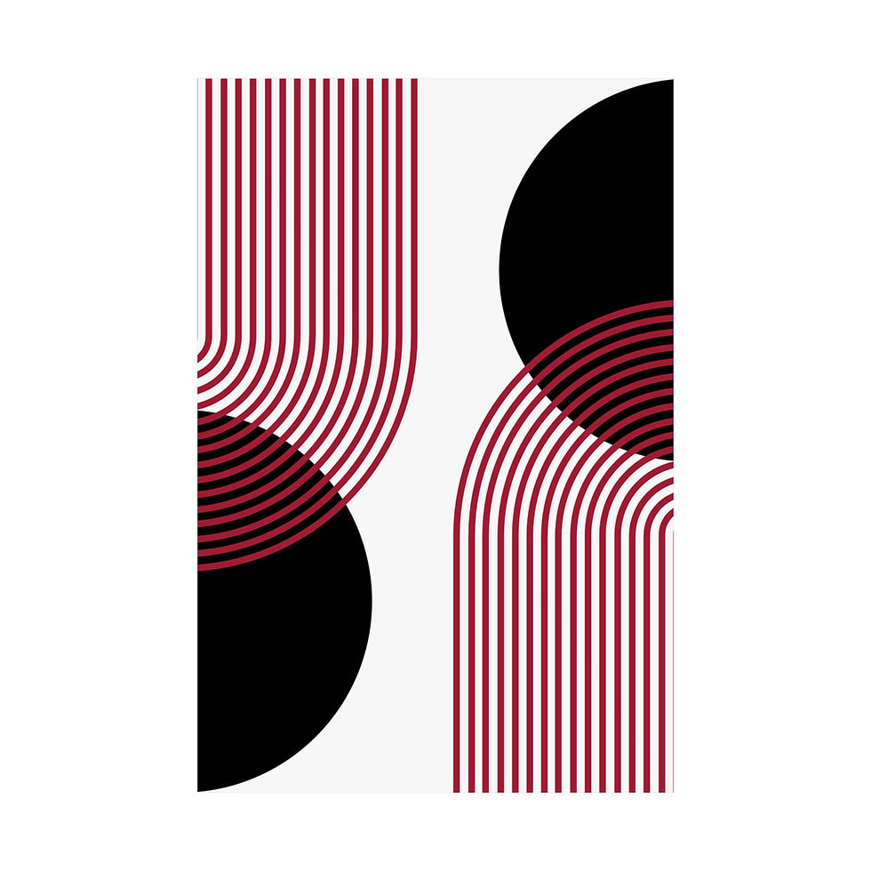 Thumbnail: Geometric 25 Matte Poster - Atlanta Falcons - Home
