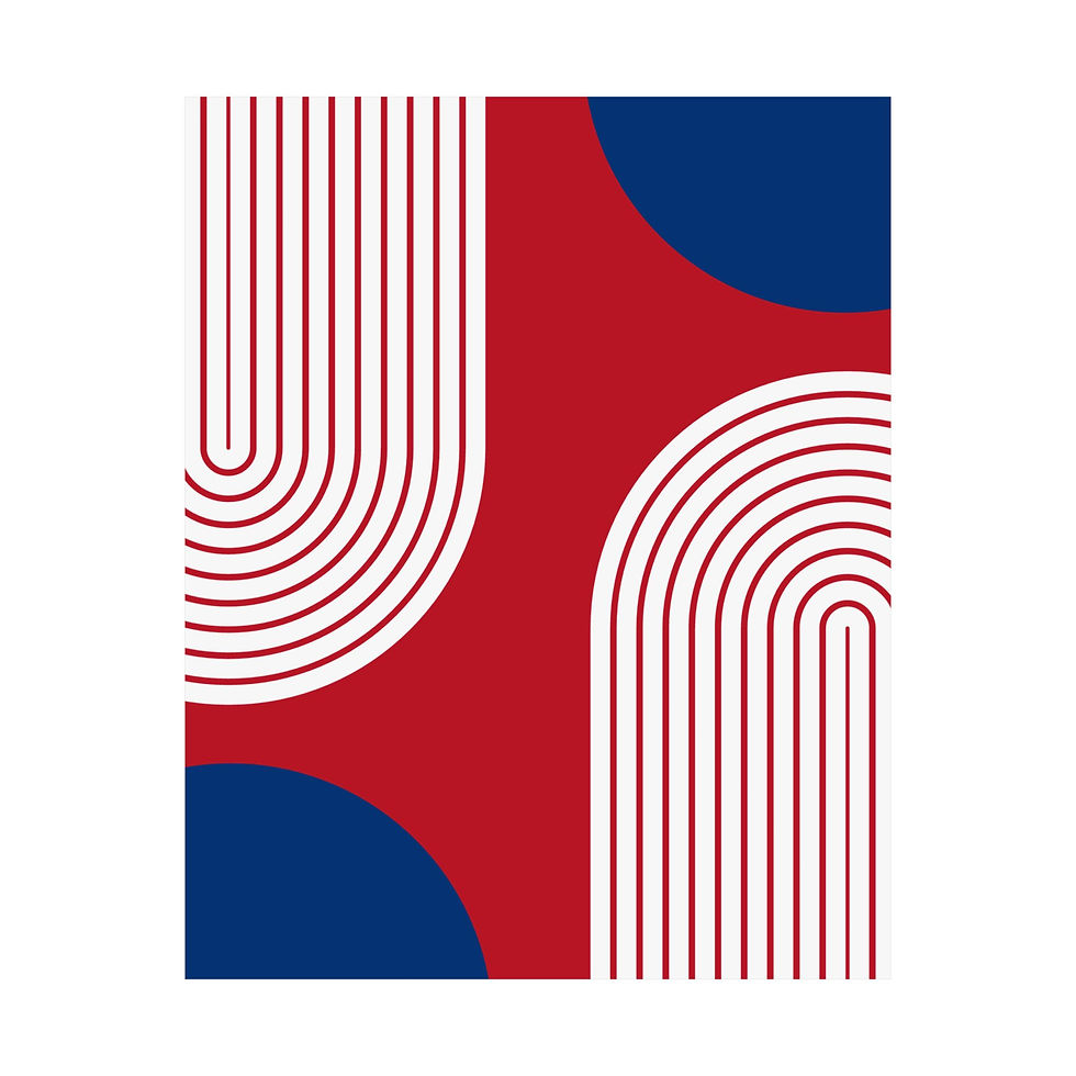 Thumbnail: Geometric 10 Matte Poster - Texas Rangers - Alt