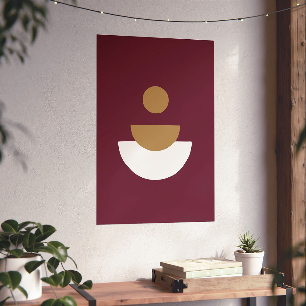 Thumbnail: Modern Geometric 28 Matte Poster - Cleveland Cavilers - Away