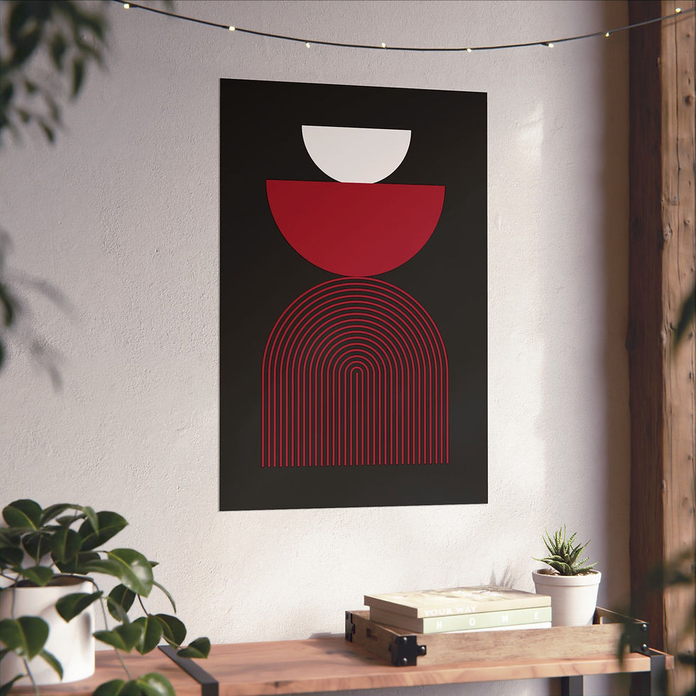 Thumbnail: Geometric 24 Matte Poster - Atlanta Falcons - Away