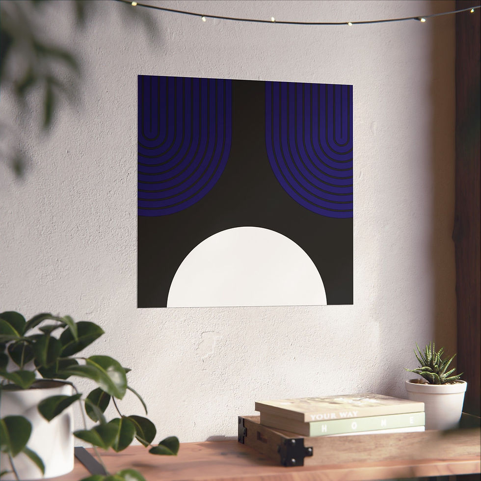 Thumbnail: Modern Geometric 11 Matte Poster - Baltimore Ravens - Alt