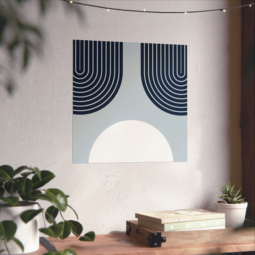 Thumbnail: Modern Geometric 11 Matte Poster - New York Yankees - Alt