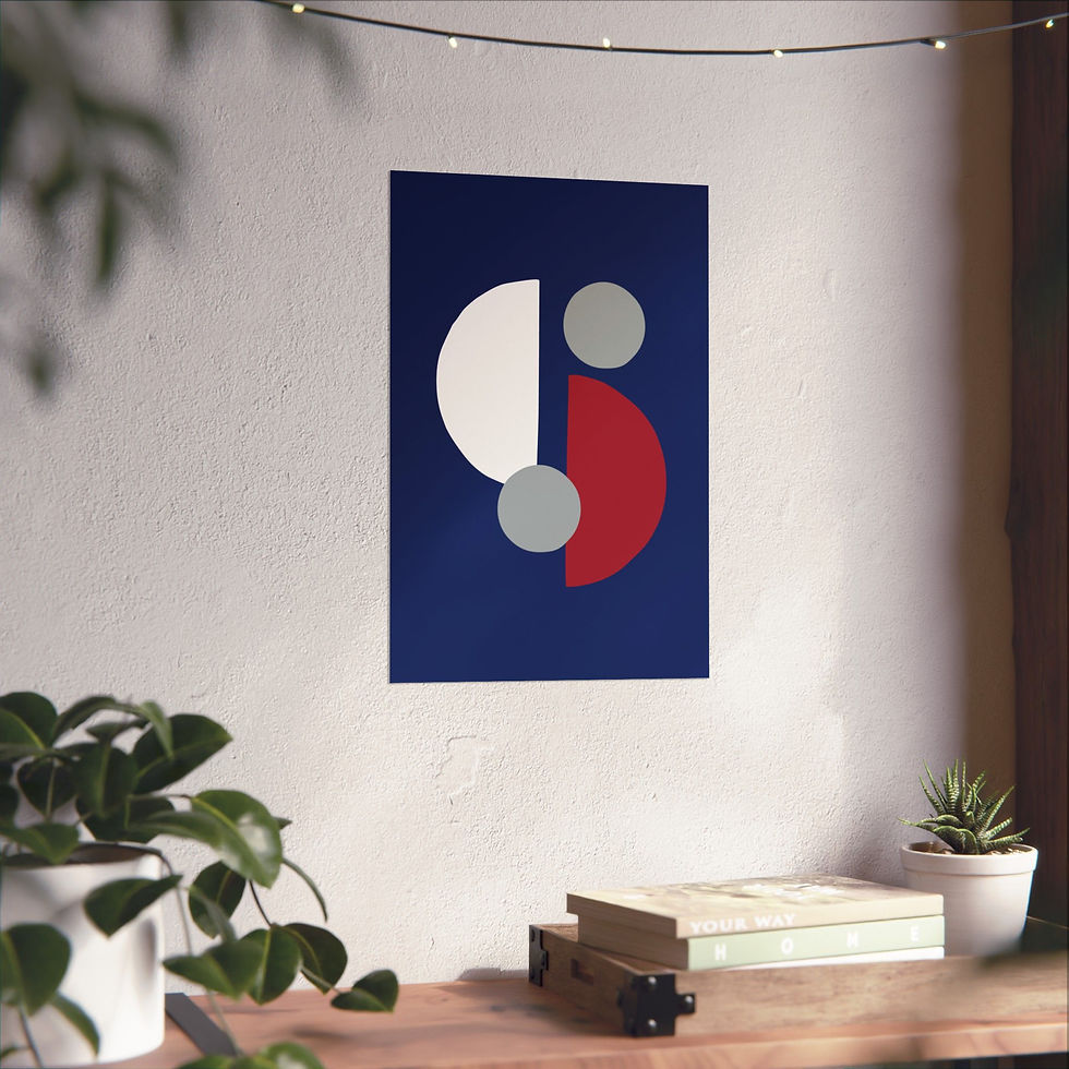 Thumbnail: Modern Geometric 29 Matte Poster - New York Giants - Away