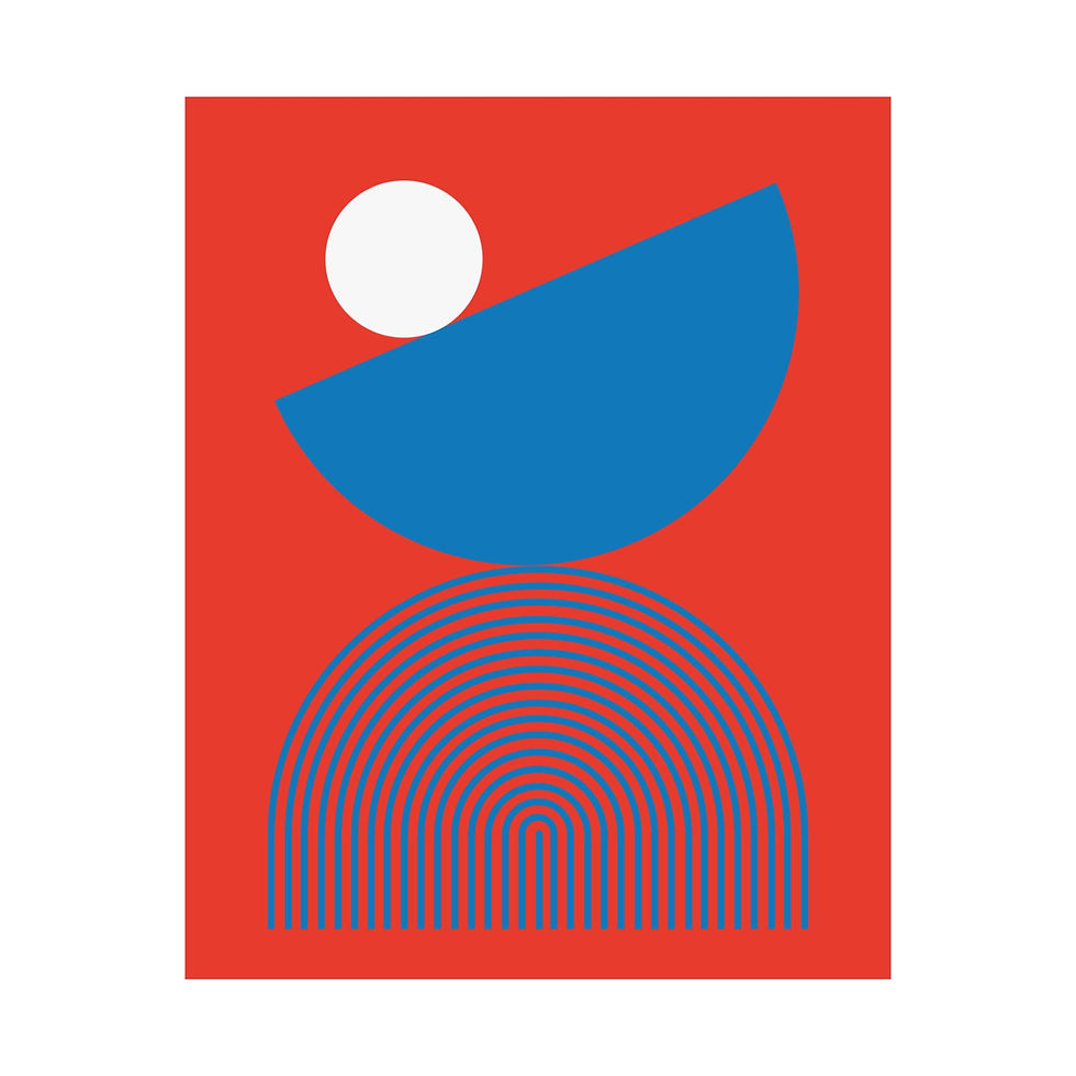 Thumbnail: Modern Geometric 26 Matte Poster - Oklahoma City Thunder - Alt