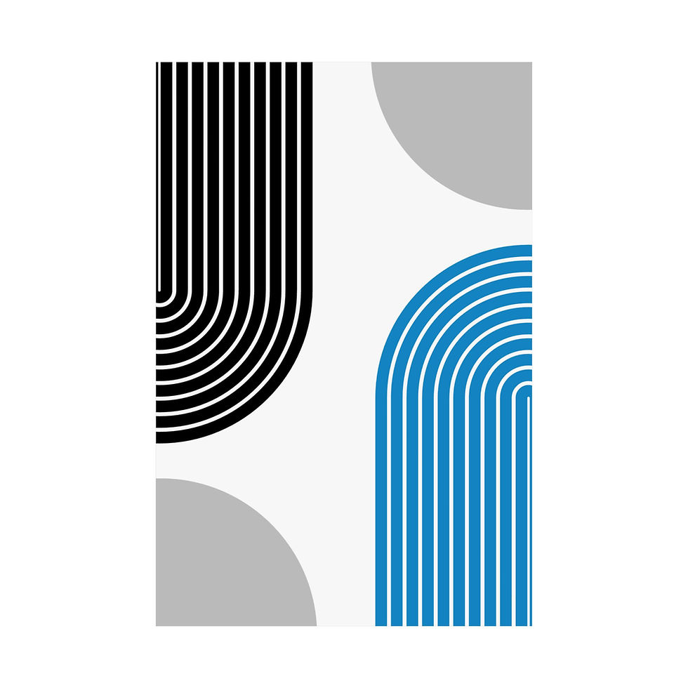 Thumbnail: Geometric 10 Matte Poster - Carolina Panthers - Home
