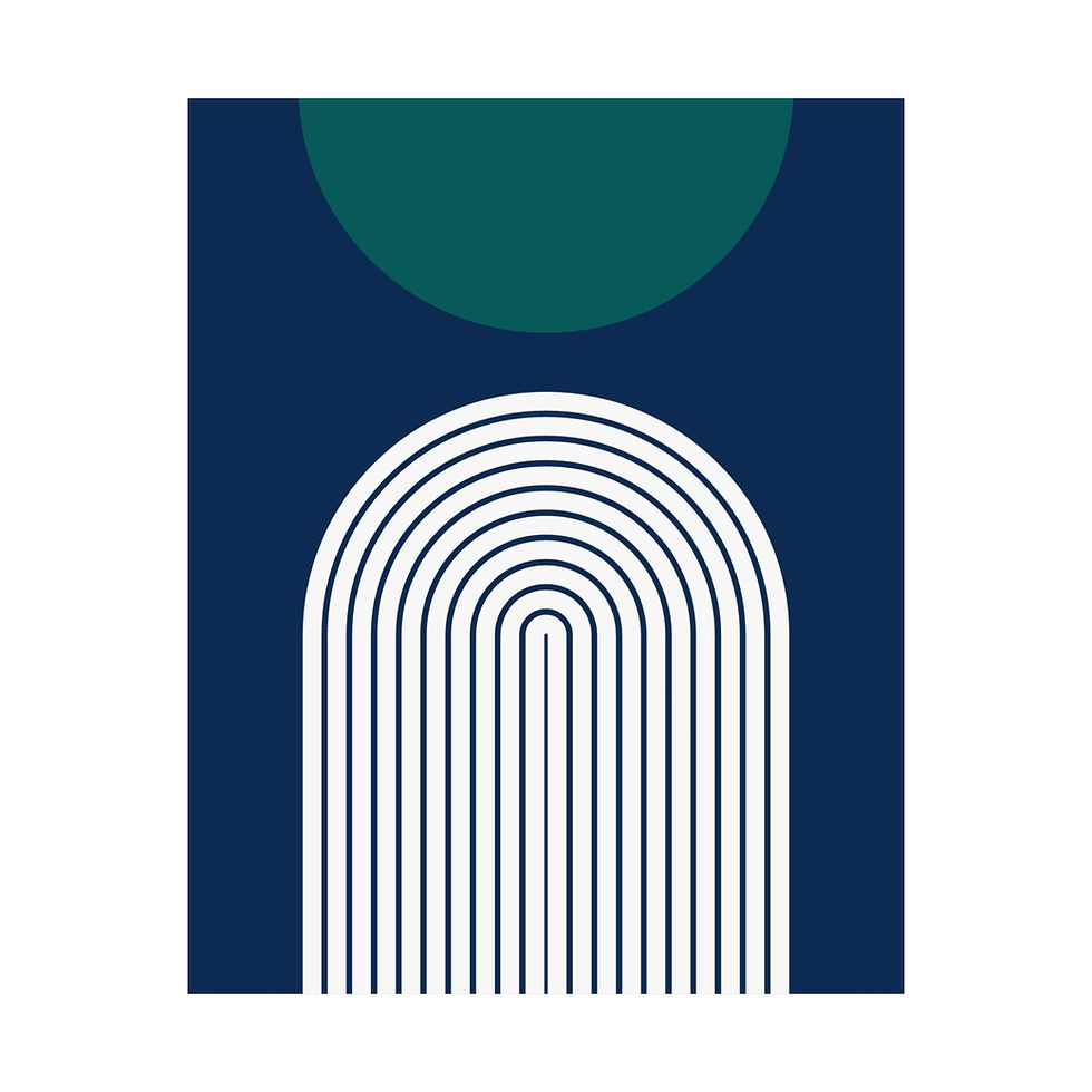 Thumbnail: Modern Geometric 09 Matte Poster - Seattle Mariners - Away