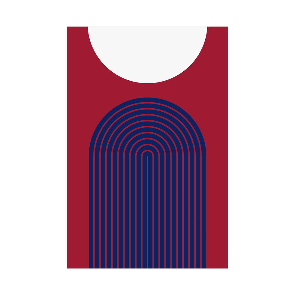 Thumbnail: Modern Geometric 09 Matte Poster - New York Giants - Alt