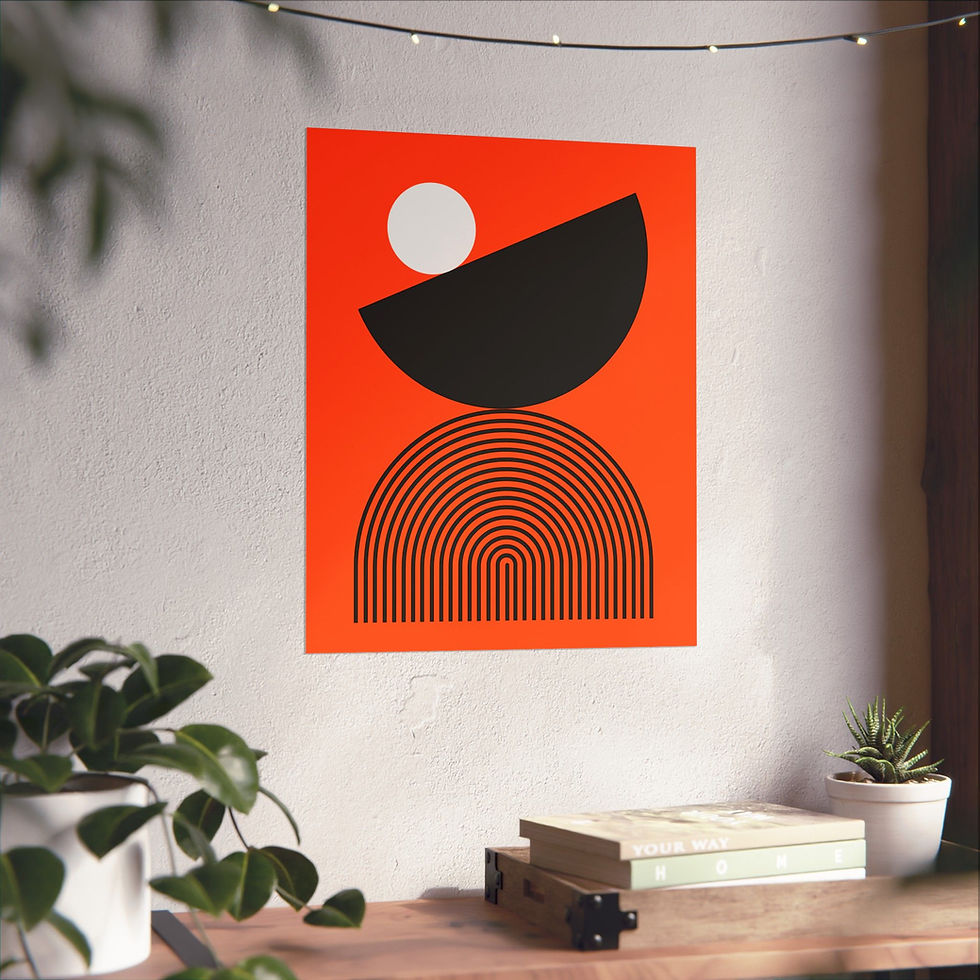 Thumbnail: Modern Geometric 26 Matte Poster - San Francisco Giants - Alt