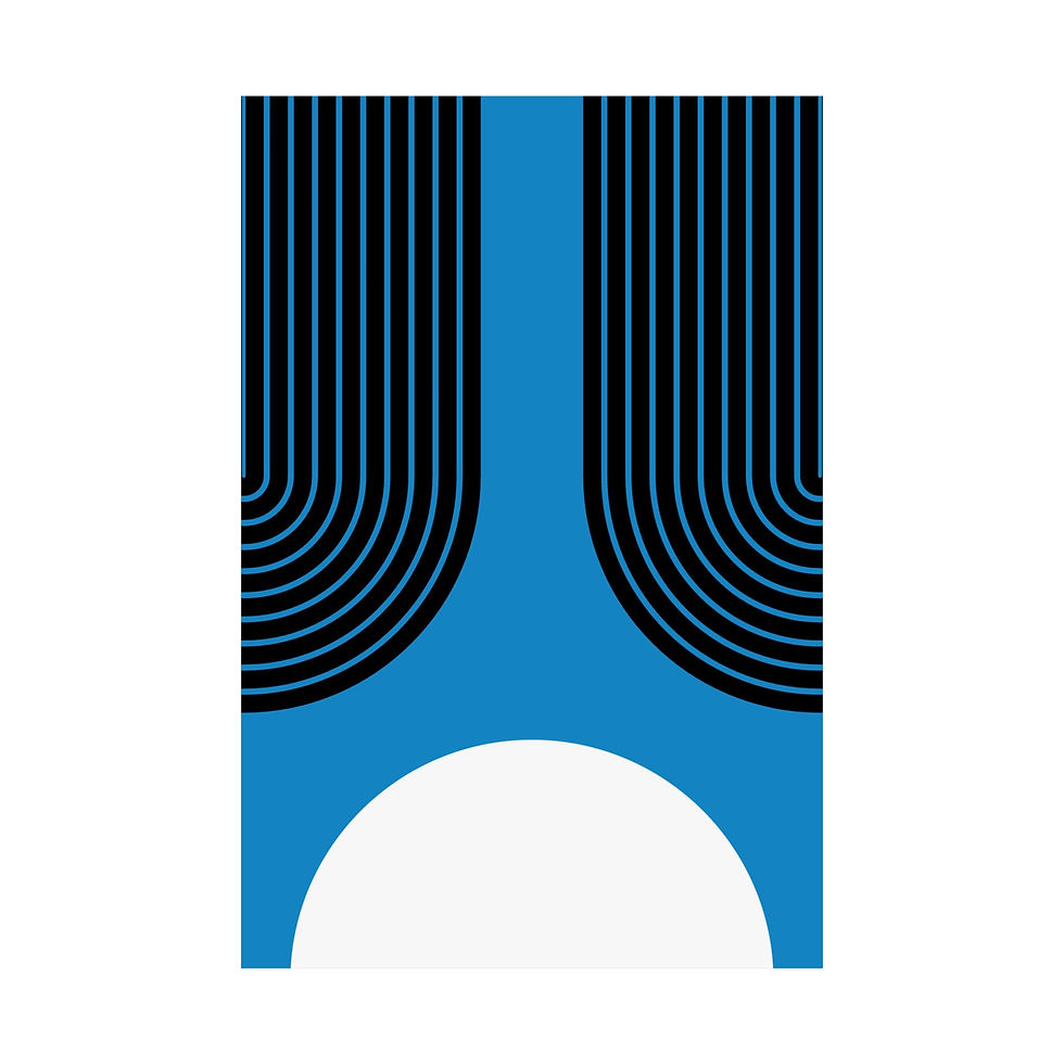Thumbnail: Geometric 11 Matte Poster - Carolina Panthers - Alt