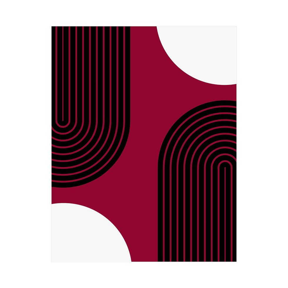 Geometric 10 Matte Poster - Miami Heat - Alt
