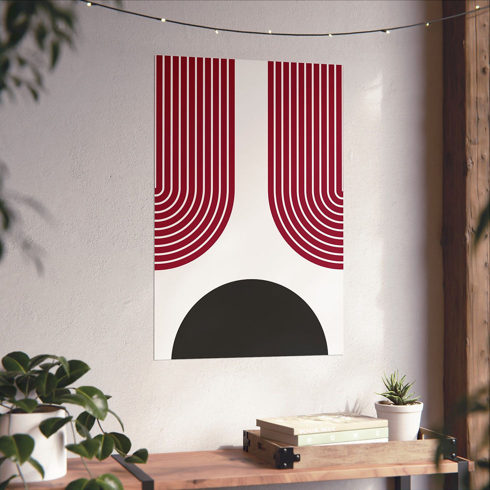 Thumbnail: Geometric 11 Matte Poster - Miami Heat - Home