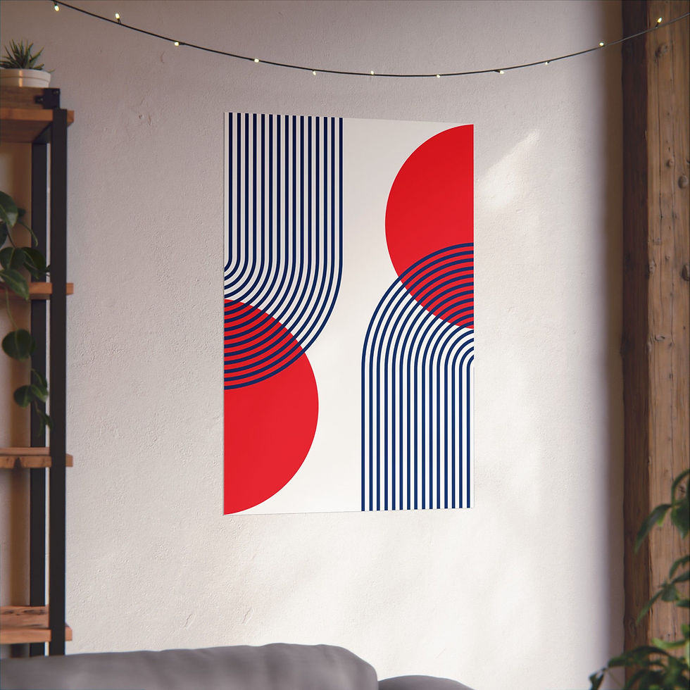 Thumbnail: Modern Geometric 25 Matte Poster - Philadelphia Phillies - Home