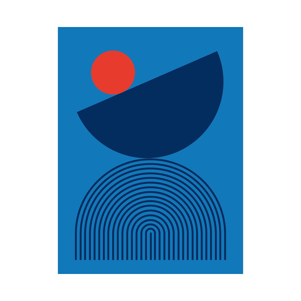 Thumbnail: Modern Geometric 26 Matte Poster - Oklahoma City Thunder - Away