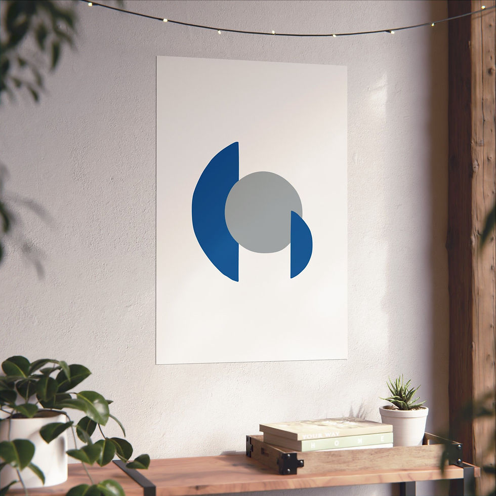 Thumbnail: Copy of Modern Geometric 30 Matte Poster - Los Angeles Dodgers - Home