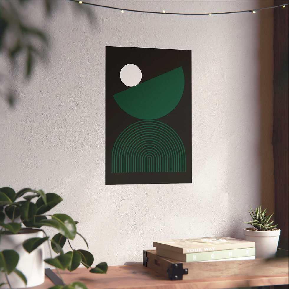 Thumbnail: Modern Geometric 26 Matte Poster - New York Jets - Alt