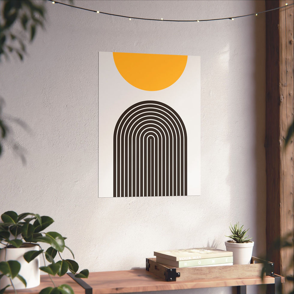 Thumbnail: Modern Geometric 09 Matte Poster - San Diego Padres - Home